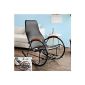 SoBuy rocking chair (adjustable backrest), Relax chair, reclining chair, recliner chairs FST (FST25-SCH)