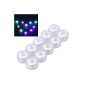 DBPOWER 10 x Multicolor diving Waterproof Led candle wedding candle decoration underwater, parties, weddings, hotels, restaurants, a lounge, bars, church, temple, concert (round)