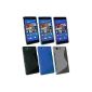 Emartbuy® Sony Xperia Z3 Compact Ultra Thin TPU Gel Case Cover Case Cover Pack of 3 - Blue, Clear & Black (Electronics)