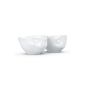 Fifty Eight T012201 bowl set Grins Kiss 2-piece hard porcelain 200 ml, white (household goods)