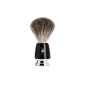 Müller Hans Jürgen Mühle shaving brush pure badger hair with handle made of precious resin, black, 1er Pack (1 x 1 piece) (Health and Beauty)