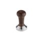 Motta 8140 / M stainless steel tamper with brown real wood handle, 53 mm / planar (household goods)