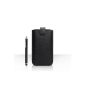 Caseflex Hull HTC One M8 (2014) Black PU Leather Case Cover with Pull Tab Pouch, With Stylus (Electronics)