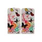 kwmobile® chic Leather Case for Samsung Galaxy S2 i9100 with magnetic closure practice in White Red Butterfly Pattern etc .. Several looks available (Wireless Phone Accessory)