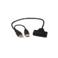 USB Adapter Cable 2.0 to SATA 7 + 15 22