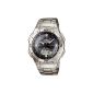 Casio - WVA-470TDE-1AVEF - Radio Controlled Watch - Titanium - Quartz Analog and Digital - Multifunction - Chronograph - Time Zones - 3 Alarms - Solar - Titanium Bracelet (Watch)