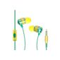 GOgroove audiOHM HF-ear hands-free kit Micro Phone Smartphones iPhone 5S / Samsung Galaxy S5 Mini / Nokia Lumia 530 / Sony Xperia M2, Z3 compact / Microsoft Surface Tablets / MP3 and many others - with customizable earbuds (3 sizes ) Silicone - Green (Electronics)