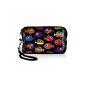 Luxburg® Design Camera Case Cover Sleeve Case for compact digital camera, Motif: Colorful fish (Electronics)