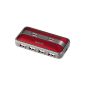 Hama USB 2.0 Hub 1: 7 red / anthracite with AC adapter (accessory)