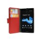 DONZO Wallet Case for Sony Xperia TX Structure LT29i Red (Electronics)