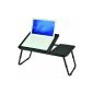 Laptop table - foldable - Dimensions 60 x 34 x 25 cm in black