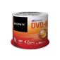 Sony DVD-R blanks 50DMR47SP (16x, 4.7GB, 120min, 50-piece spindle) (Electronics)