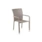 2 pieces greemotion stacking chair Manila, stacking chairs, garden seat, 57 x 61 x 88 cm, in gray (garden products)