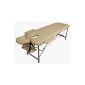 Massage table - Alu - only 10kg, folding comfort, lots of accessories, yellow cream
