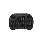 Rii Mini i8 + Backlit keyboard with touchpad Wireless Multi-touch - For Smart TV, mini PC, HTPC, console, computer - BLACK-AZERTY (French version) (Electronics)