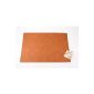 Office desk pad 60 x 40 cm recycled leather, brown (Office Supplies)