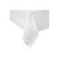 DAMASK tablecloth 130x220 SQUARE 130 x 220 cm white satin border, 100% cotton Table linen Tablecloths of Deco Home Textiles