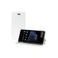 kwmobile® practical and chic flap protective case for Sony Xperia M White (Wireless Phone Accessory)