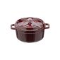 Dust Cocotte / Casserole with lid (24 cm, 3,8 L, suitable for induction, with a matt black enamel inside the pot) grenadine (household goods)