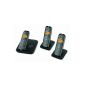 Gigaset AS285 Trio DECT cordless telephone, incl. 2 additional handsets, Black (Electronics)