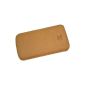 Suncase leather case with pull-back function for the Samsung Galaxy S4 i9505 in camel (Accessories)