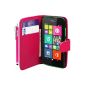 BAAS® Nokia Lumia 530 - Case Cover Leather Wallet Case + Stylus For Touch Screen (Electronics)