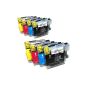 8x Brother DCP 585CW Compatible printer cartridges - cyan / yellow / magenta / black (Office supplies & stationery)