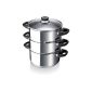 Beka 12030034 Steam Cooked Polo 3 Body + Glass lid 24 cm Stainless Steel (Kitchen)