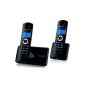 Alcatel Versatis C350 Duo Cordless Phone 2 handsets Handsfree Black (Electronics)