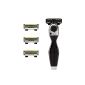 SHAVE-LAB - TWEE - Starter Set Shaver with 4 blades (Black Edition with P.6 - for men) (Health and Beauty)