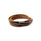 SilberDream leather bracelet brown men's leather bracelet genuine leather LA1983B (jewelry)
