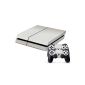 PlayStation 4 Design foil sticker Skin Set for console + 2 Controller - white rough structure (Video Game)