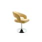 CLP exclusive lounge swivel chair IBIZA with leather cover, choose from up to 7 colors, seat height 50 cm creme