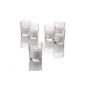 Set of 12 Candle Votive Candles In Glass Clair