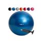 MOVIT® exercise ball, including pump, fitness ball, exercise ball, 65cm or 75cm in 7 colors, blue, pink, silver, black, orange, red, purple, maximum capacity up to 300kg, Antiburst material (Misc.)