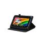 Navitech faux leather case cover with stand for Memup SlidePad NG704DC Tablet PC 7 