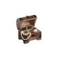 Wooden chest - Bauer Checkout - Treasure - jewelry box - Moneybox - storage box wooden - SMALL - 10 cm x 7 cm x 9 cm (household goods)