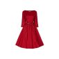 Lindy Bop 'Holly' Vintage 1950 Rockabilly Swing Audrey Hepburn style dress with 3/4 sleeves (Clothing)