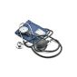 Belmalia sphygmomanometer with twin-head stethoscope, pump ball, manometer, cuff, pocket, blue black, ambulance, physician, practice, Carnival, Costume (Personal Care)