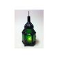 lantern for tealights with green glass