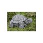 Gartenfigur turtle large cast stone slate gray
