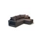 B-famous couch Bremen LED, innerspring, Side dimension 226 x 162 cm gray, gray structure material (household goods)