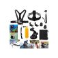 Luxebell® 8 in1 monopod for GoPro Accessories Set Kit Set GoPro Hero 4 Hero 3 Hero Hero 3+ 2+ head strap + chest strap + Safe Life + telescopic monopod + suction cup + 2 J-hook + 2 Tripod Adapter (Electronics)