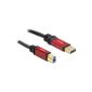 DELOCK USB 3.0 cable red AB M / M 2.0m