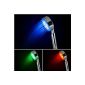 Incutex LED shower head spa shower shower head turns, depending on the temperature in Blue Red Green (tool)
