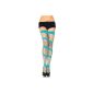 Leg Avenue Women's fishnet stockings neon blue one size about 36 to 40 (textiles)