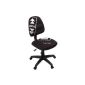 My Note Deco 066,410 MP3 Office Chair Large Size Polyester / Polyurethane Foam Black / Grey (Housewares)