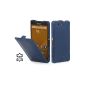 StilGut® UltraSlim, leather case for Sony Xperia Z3 Compact, blue night (Electronics)