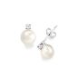 Diamond Manufacturers - Earrings Woman with 2 diamanten - White gold 750/1000 (18 ct) (Jewelry)