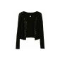 niceeshop (TM) Women Punk rivets cotton office suit Blazer Wrap Jacket Coat (Textiles)